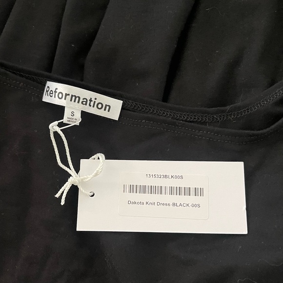 Reformation Black Pleated Sundress Square Neck - Picture 8 of 10